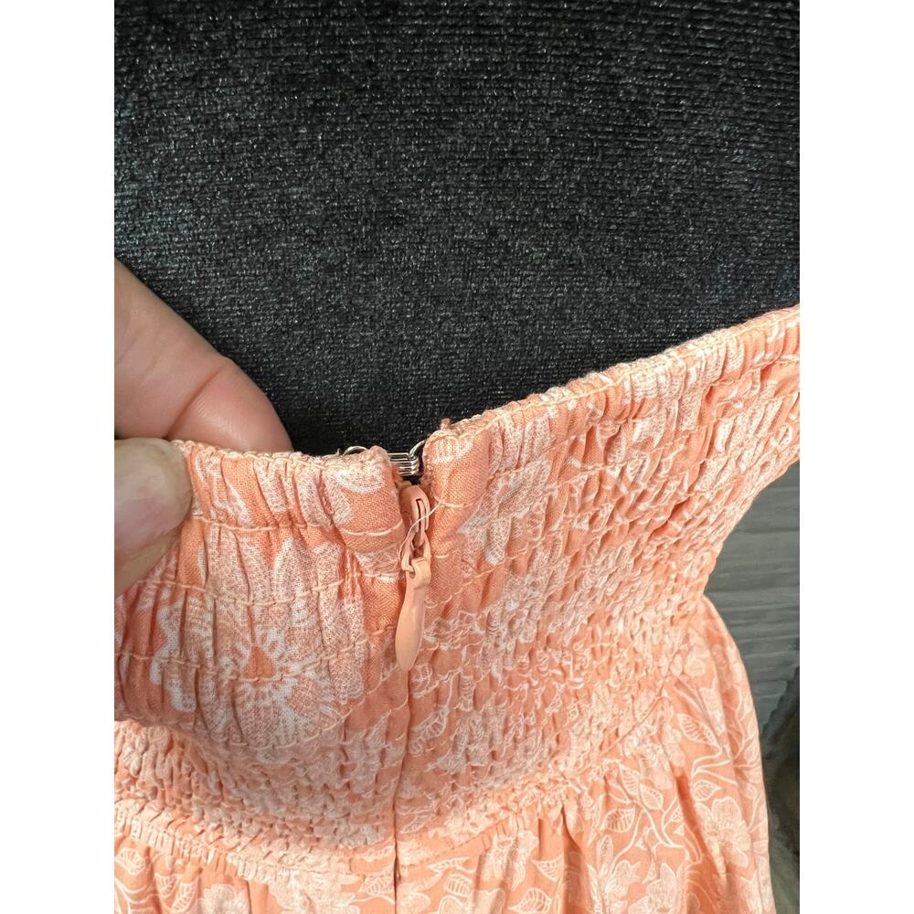 Altar'd State 100% Cotton Peach Strapless Romper Twist Front NWT Large Smocked - Picture 5 of 10
